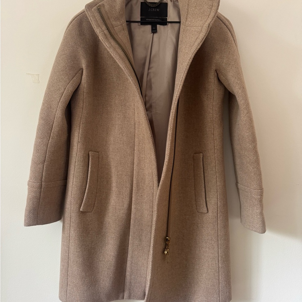 J. Crew Beige Stadium Cloth Coat
